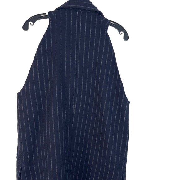 Baum Und Pferdgarten Womens Coat Size Small Blue Pinstripe Pockets Darla Wool - Picture 6 of 10